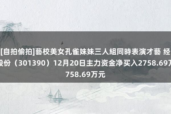 [自拍偷拍]藝校美女孔雀妹妹三人組同時表演才藝 经纬股份（301390）12月20日主力资金净买入2758.69万元